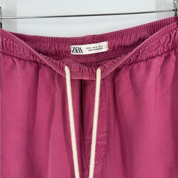 Zara Men’s Elastic Waist Pull On Shorts in Pink | Medium - Picture 6 of 7